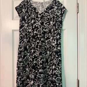 Lands' End Black and White size M Coverup